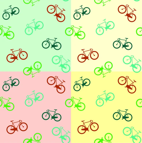 Color bike pattern — Stock Vector