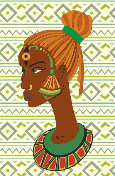 Afrikalı-Amerikalı kadın el çizilmiş portresi