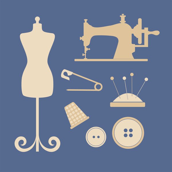 Силуэты швейных инструментов
