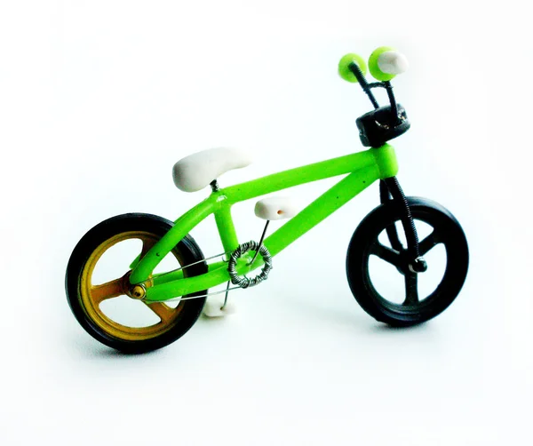 Bicycle handmade from polymer clay — Stock Photo, Image