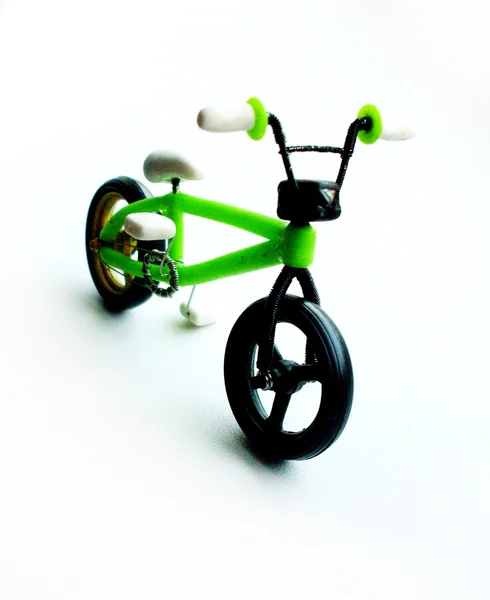 Bicycle handmade from polymer clay — Stock Photo, Image