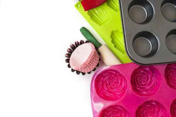 Appliances for baking closeup on white background — Stock Photo, Image