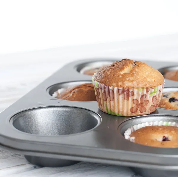 Cupcakes i form av den bakning pan, närbild — Stockfoto