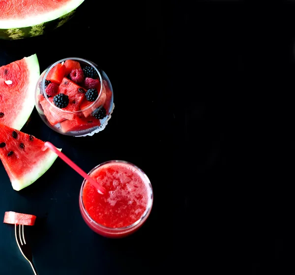 Summer fruit salad of watermelon flesh — Stock Photo, Image