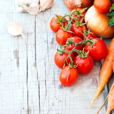 Tablo - domates, biber, patlıcan, zu sonbahar sebze