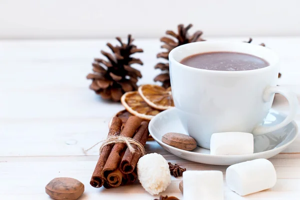 Bebida de cacao con malvaviscos — Foto de Stock
