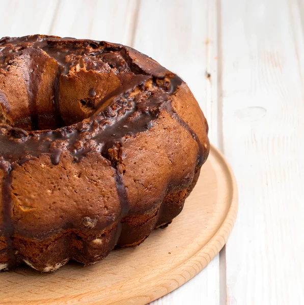 Magdalena de chocolate con hielo de chocolate — Foto de Stock