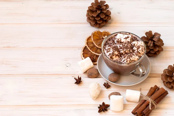 Bebida de cacao con malvaviscos — Foto de Stock