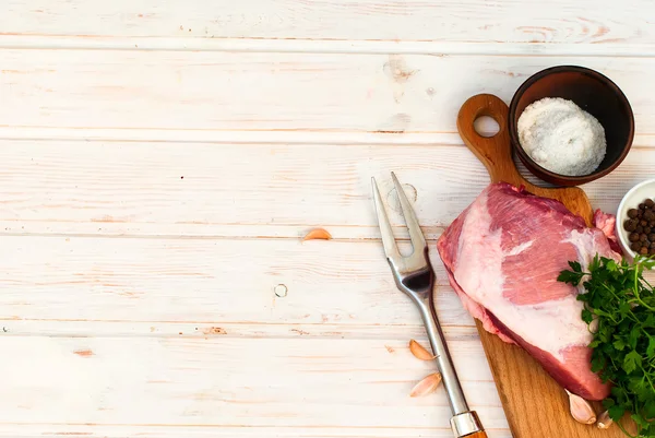 Carne fresca crua Bife Striploin — Fotografia de Stock