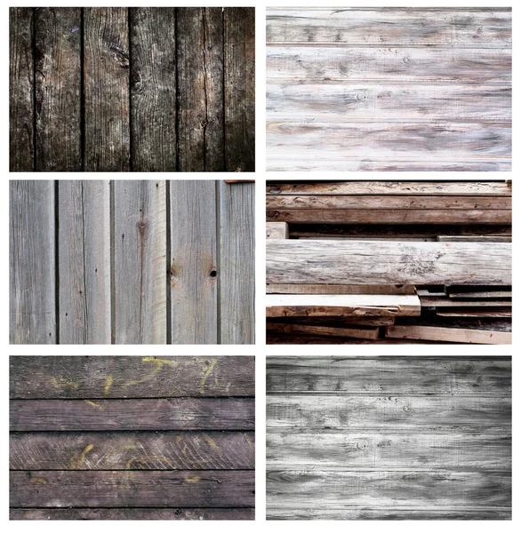 Set of different wooden backgrounds — Stock Photo, Image