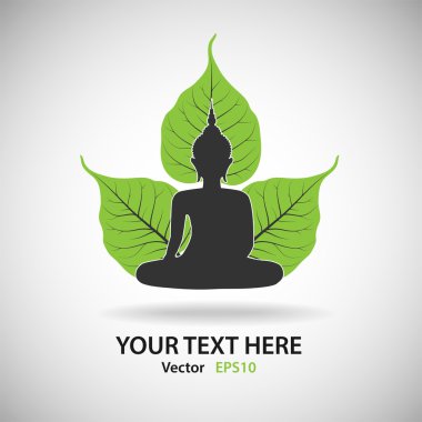 Buddha with three Bodhi - Vector clipart