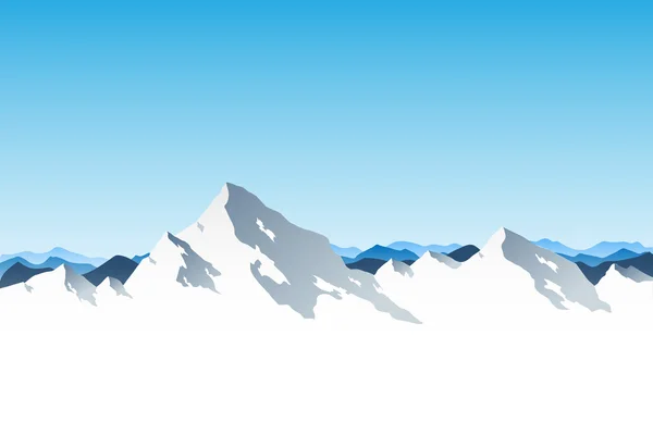 Invierno montañas fondo de pantalla — Vector de stock