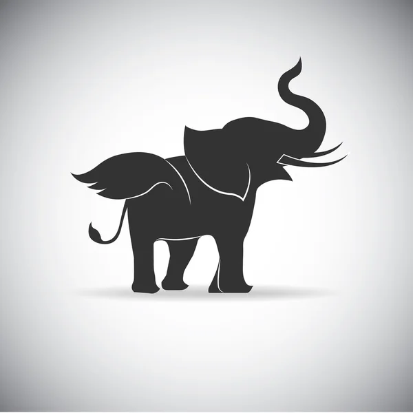 Elefante de alas de silueta - Vector EPS 10 — Archivo Imágenes Vectoriales