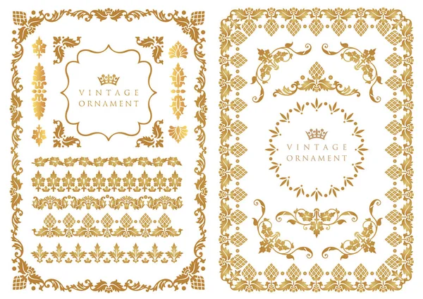 Klasik çiçekli süs. dekoratif vektör çerçeveleri ve sınırları.
