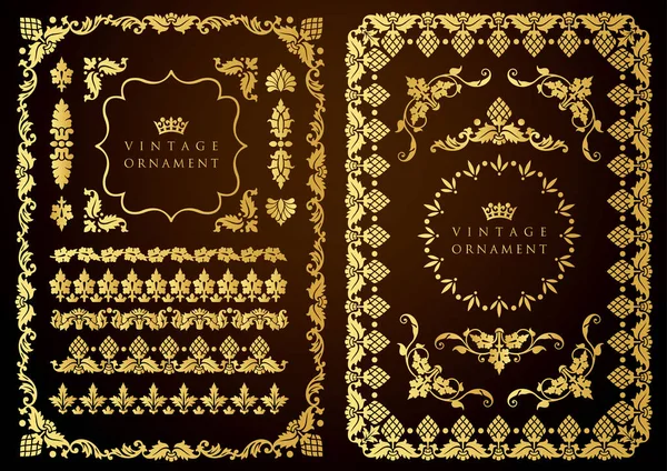 Klasik çiçekli süs. dekoratif vektör çerçeveleri ve sınırları.