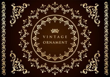 Dekoratif tasarım elementleri. Çiçek çerçeveleri.