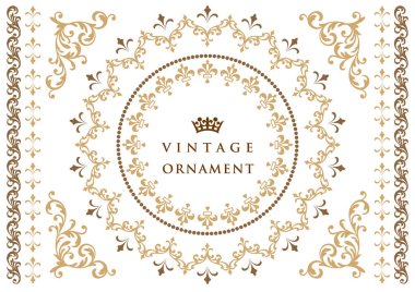 Dekoratif tasarım elementleri. Çiçek çerçeveleri.