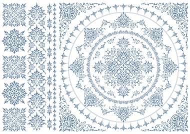 Dekoratif tasarım elementleri. Çiçek çerçeveleri.