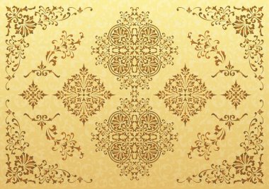 Dekoratif tasarım elementleri. Çiçek çerçeveleri.