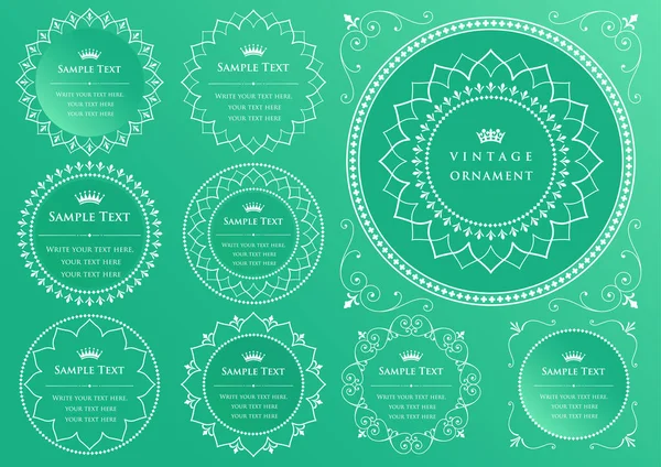 Набір Декоративних Елементів Дизайну Квіткові Рамки — стоковий вектор