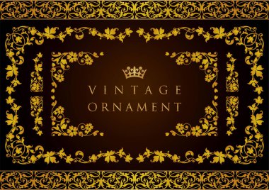 Dekoratif tasarım elementleri. Çiçek çerçeveleri.