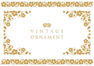 Dekoratif tasarım elementleri. Çiçek çerçeveleri.