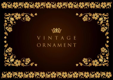 Dekoratif tasarım elementleri. Çiçek çerçeveleri.