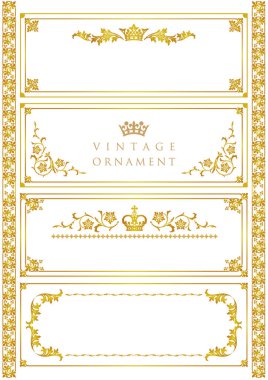 Dekoratif tasarım elementleri. Çiçek çerçeveleri.