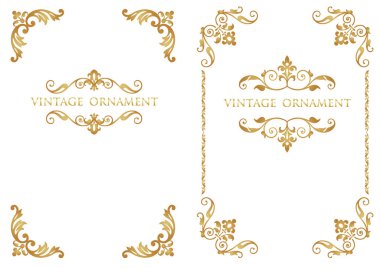 Dekoratif tasarım elementleri. Çiçek çerçeveleri.