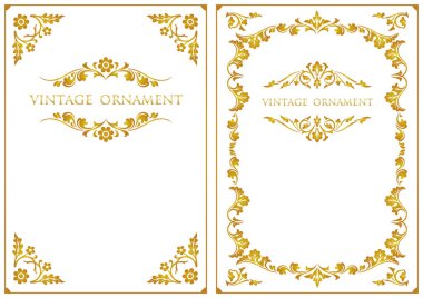 Dekoratif tasarım elementleri. Çiçek çerçeveleri.