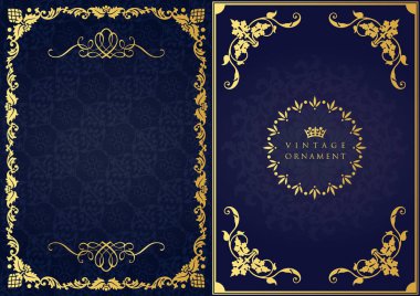 Dekoratif tasarım elementleri. Çiçek çerçeveleri.