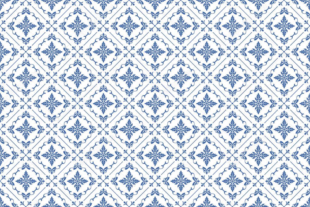 traditional seamless pattern vector background.