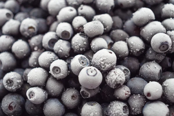 Viele tiefgefrorene Blaubeeren Stockbild