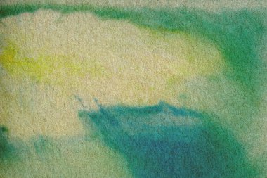 Geri dönüşüm kağıt üzerine suluboya resim.