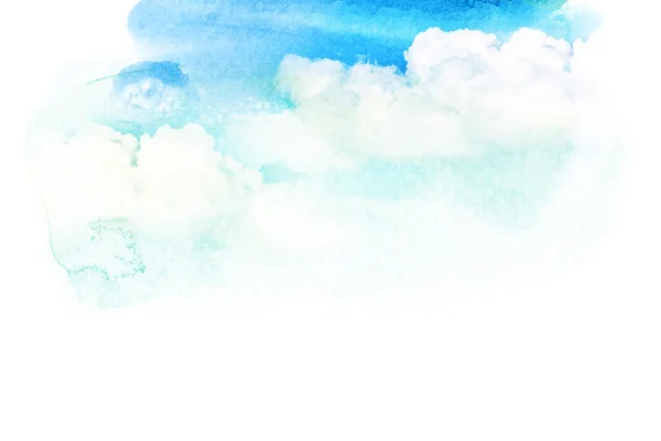 Ilustração aquarela da nuvem . — Fotografia de Stock