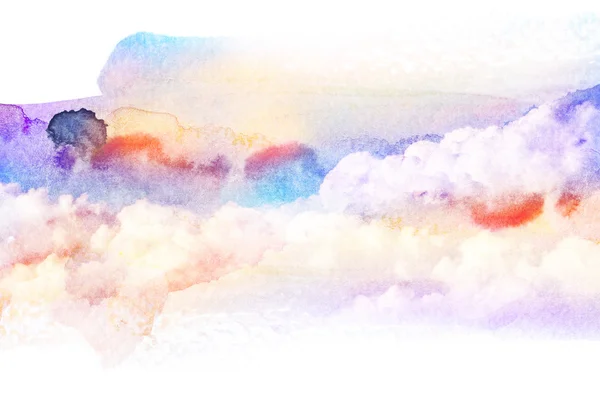 Akwarela ilustracja Cloud. — Zdjęcie stockowe