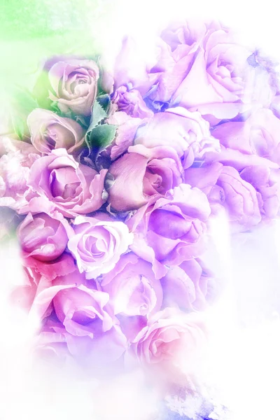 꽃 로즈의 추상 수채화 그림. — 스톡 사진