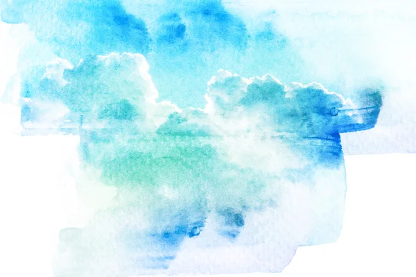 Aquarell Illustration des Himmels mit Wolke. — Stockfoto