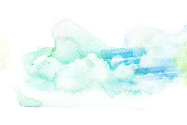 Ilustração aquarela do céu com nuvem . — Fotografia de Stock