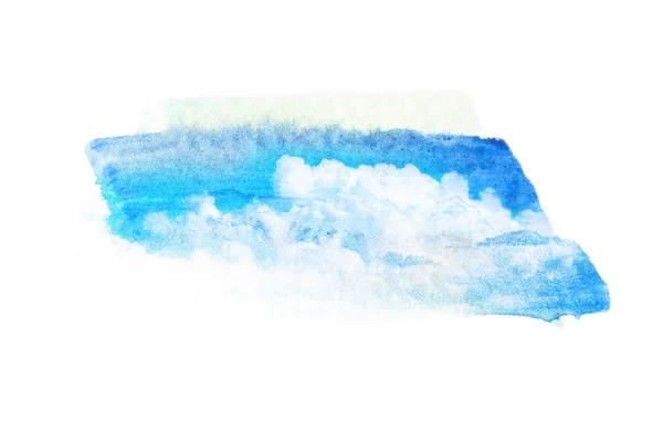 Watercolor illustration of sky with cloud. — Stock Photo, Image