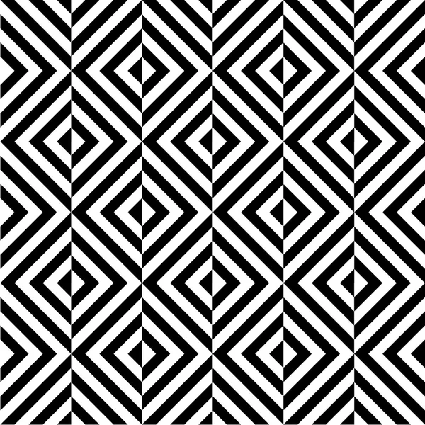 Zwart-wit geometrische vierkant naadloze patroon — Stockvector