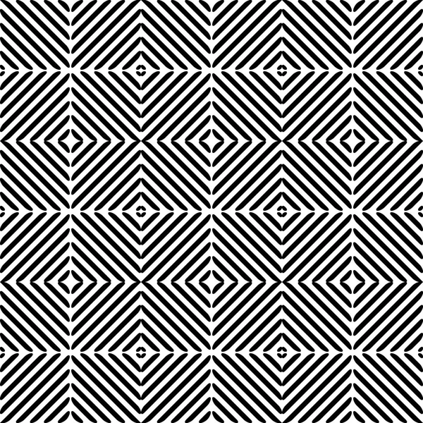 흑인과 백인 기하학적 인 사각형 원활한 패턴 — 스톡 벡터