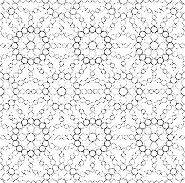 Siyah ve beyaz geometrik daire seamless modeli
