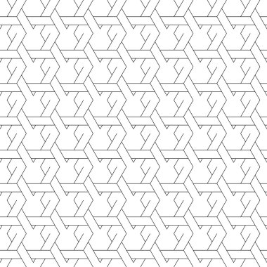 Siyah ve beyaz geometrik seamless modeli satır ve örgü s