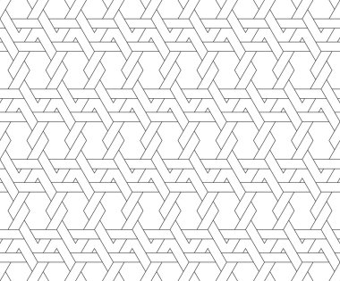 Siyah ve beyaz geometrik seamless modeli satır ve örgü s