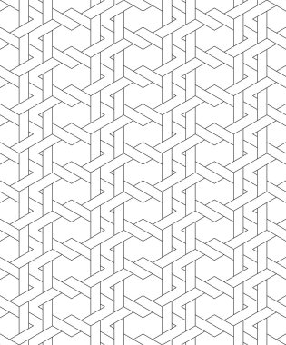 Siyah ve beyaz geometrik seamless modeli satır ve örgü s