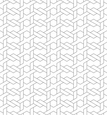 Siyah ve beyaz geometrik seamless modeli satır ve örgü s
