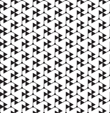 Siyah ve beyaz çizgili, geometrik Dikişsiz desen üçgen bir