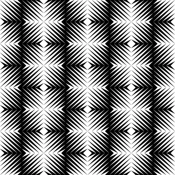 Motif sans couture à bord dentelé noir et blanc — Image vectorielle