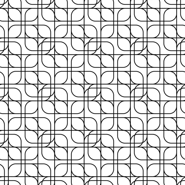 Siyah ve beyaz çizgi ve yuvarlak c ile geometrik seamless modeli